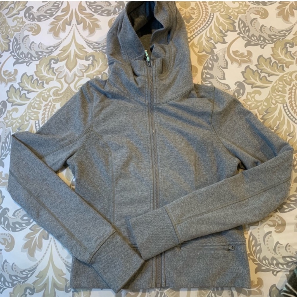 Lululemon gray sweatshirt - has a tiny shiny thread that runs through it.